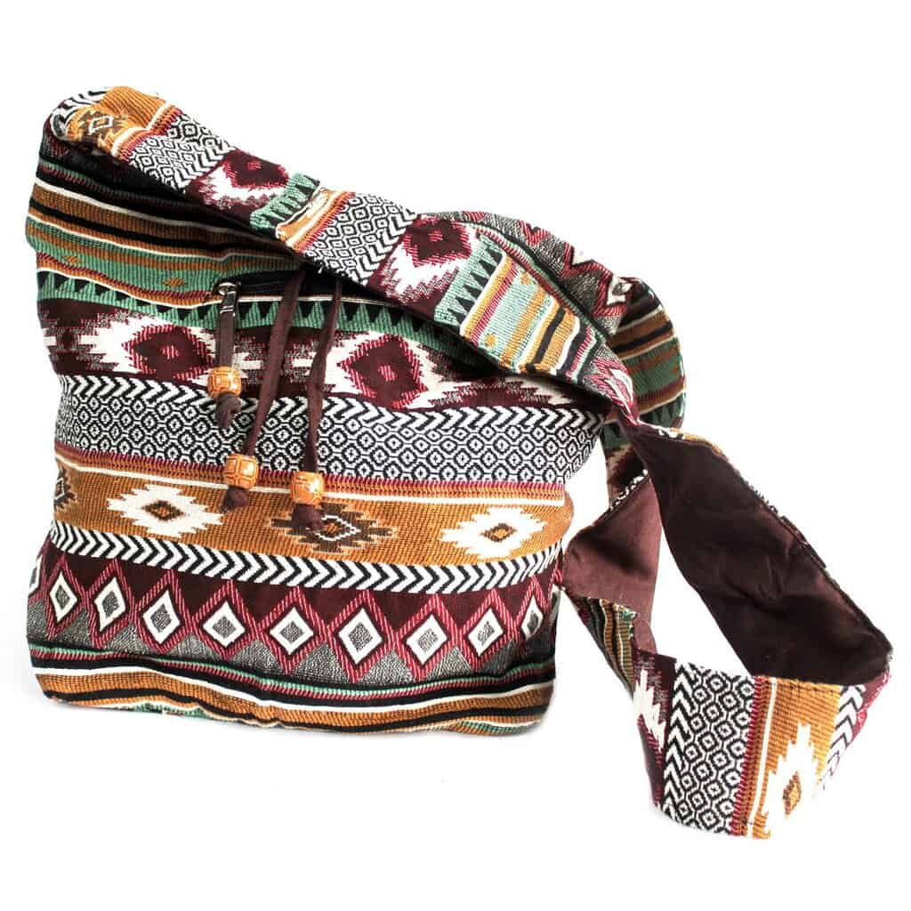 Jacquard Bag - Chocolate Student Back - Image 2