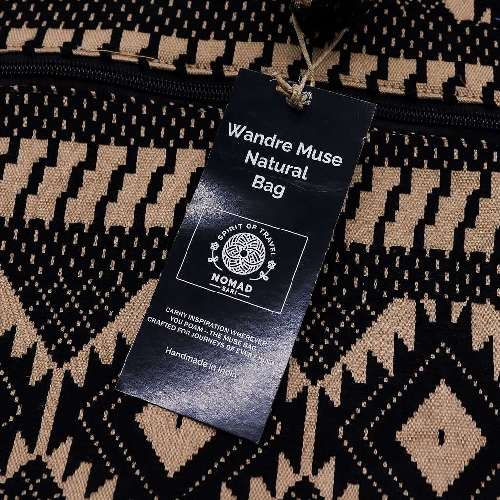 Vegan backpacks, boho style, black woven tribal bag for women, eco-friendly accessories, handmade Indian textile bag, unique gift idea.
