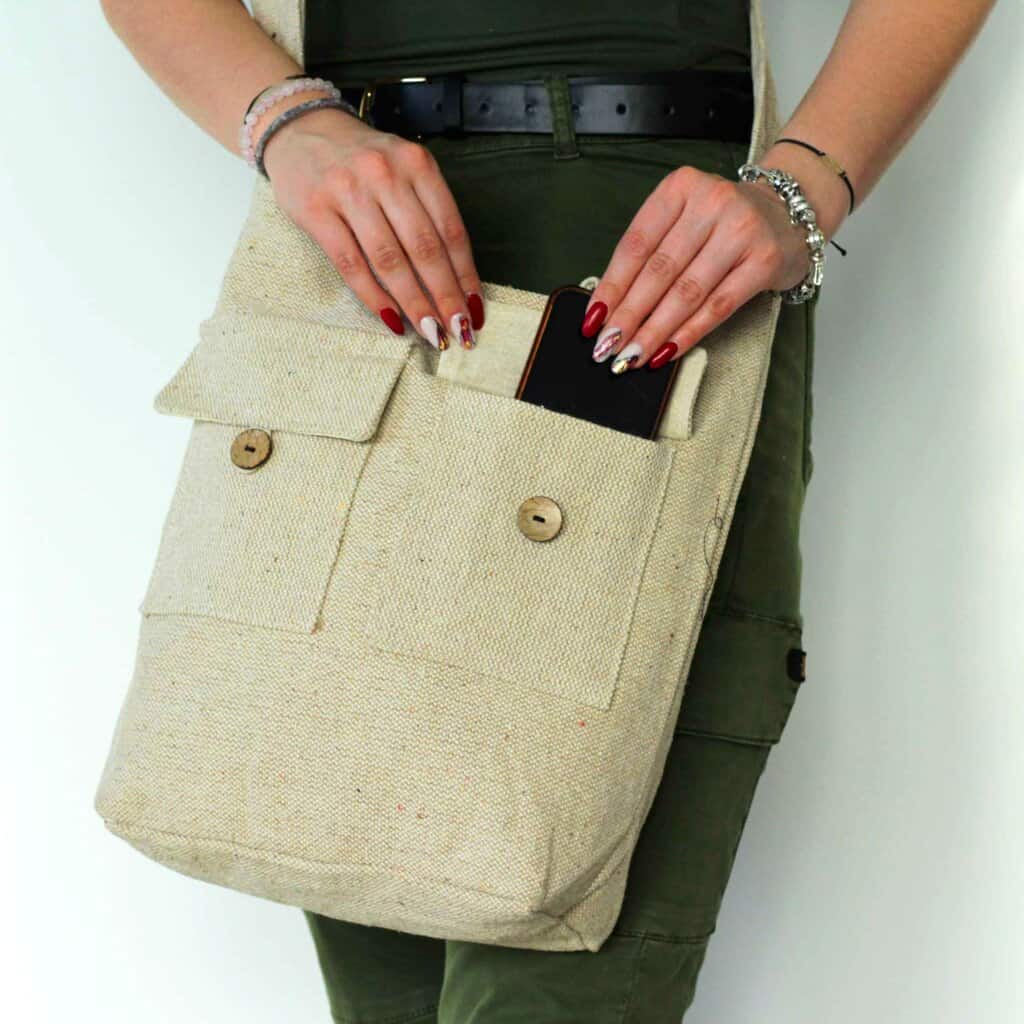 Natural Tones Two Pocket Bags - Natural - Large - Image 2