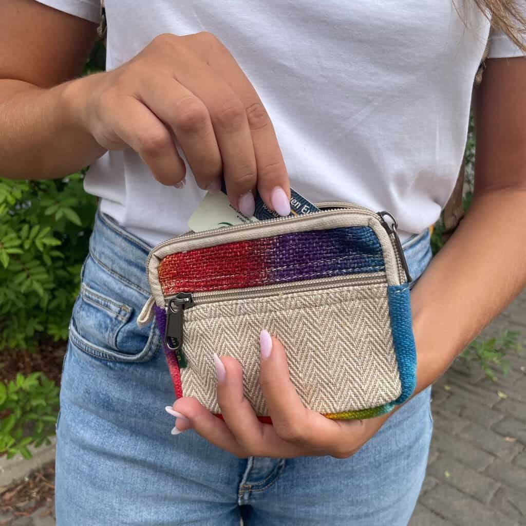 Tiedye Hemp Square Pouch - Image 2