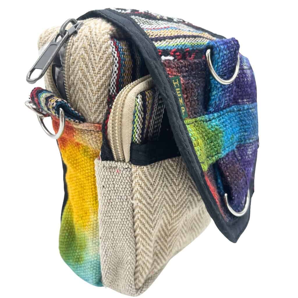 Tiedye Hemp Messenger Bag - Image 3